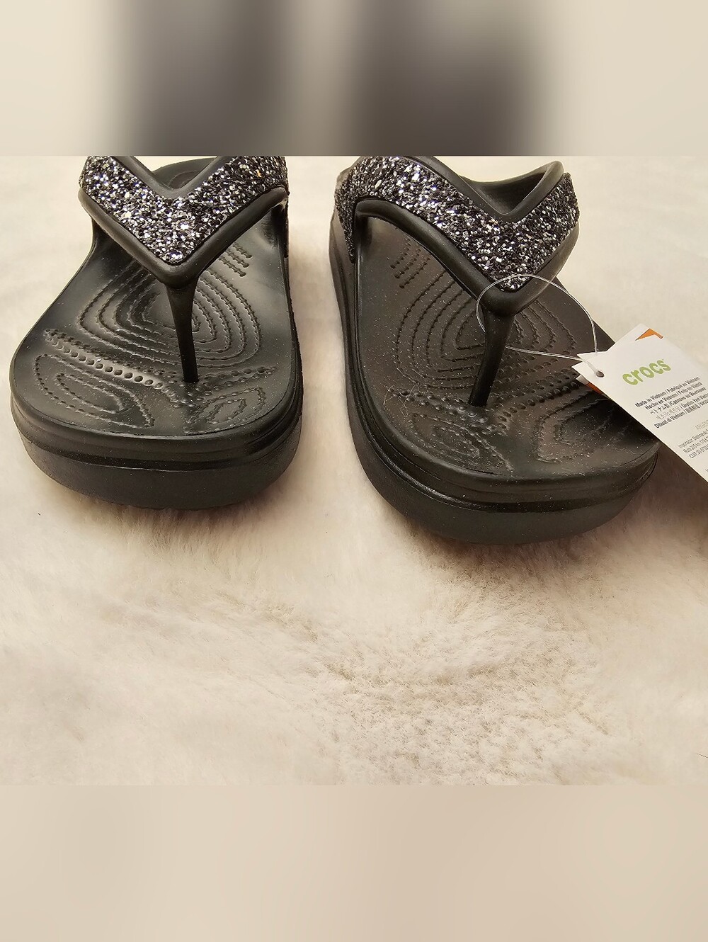 New Crocs Sloane Glitter Sandal Size 8 - Picture 6 of 9